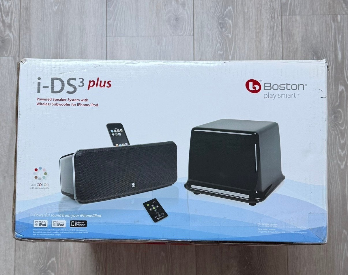 Boston Acoustics i-DS3 Plus muziekinstallatie met subwoofer, Ophalen of Verzenden, Zo goed als nieuw