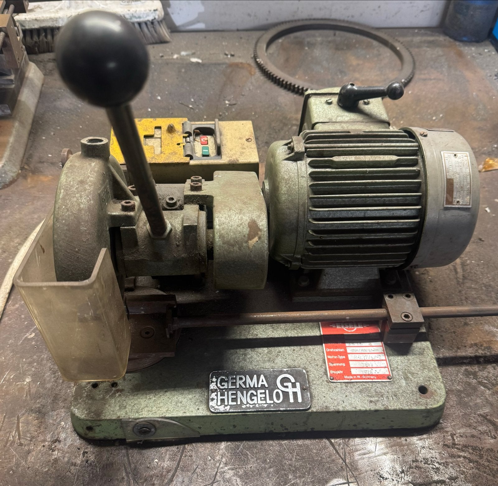 Germa Hengelo Afkortzaag - Made in W.-Germany 1978, Gebruikt, Ophalen of Verzenden, Afkortzaag, 30 tot 70 mm