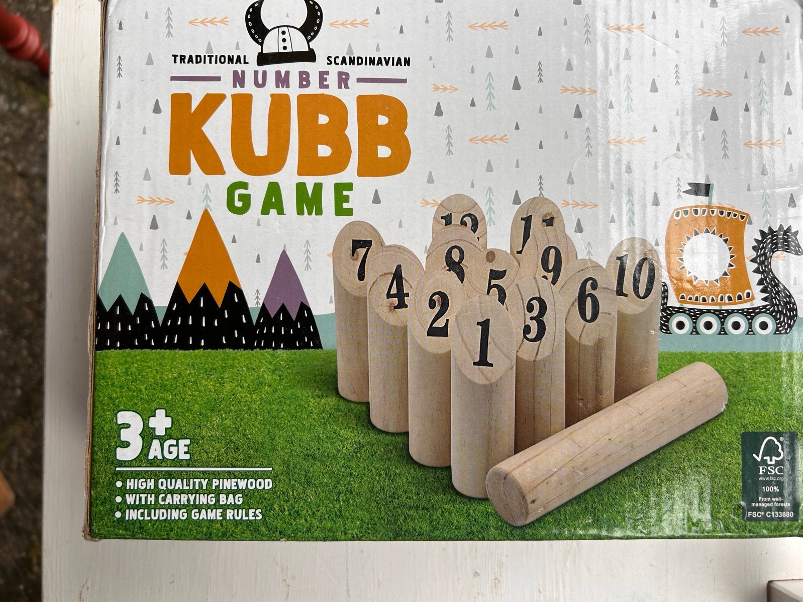 Kubb spel - Scandinavisch nummer spel, Gebruikt, ., Ophalen of Verzenden, .