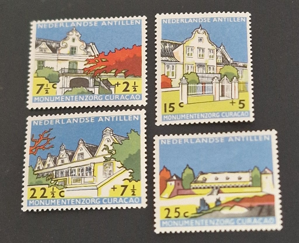 Nederlandse Antillen 1959 - nvph 299-302 - Monumentenzorg, Ophalen of Verzenden