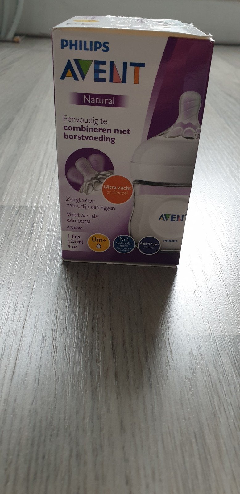 Philips Avent Natural Fles 125ml en Difrax Papfles XL, Ophalen, Nieuw, Overige typen