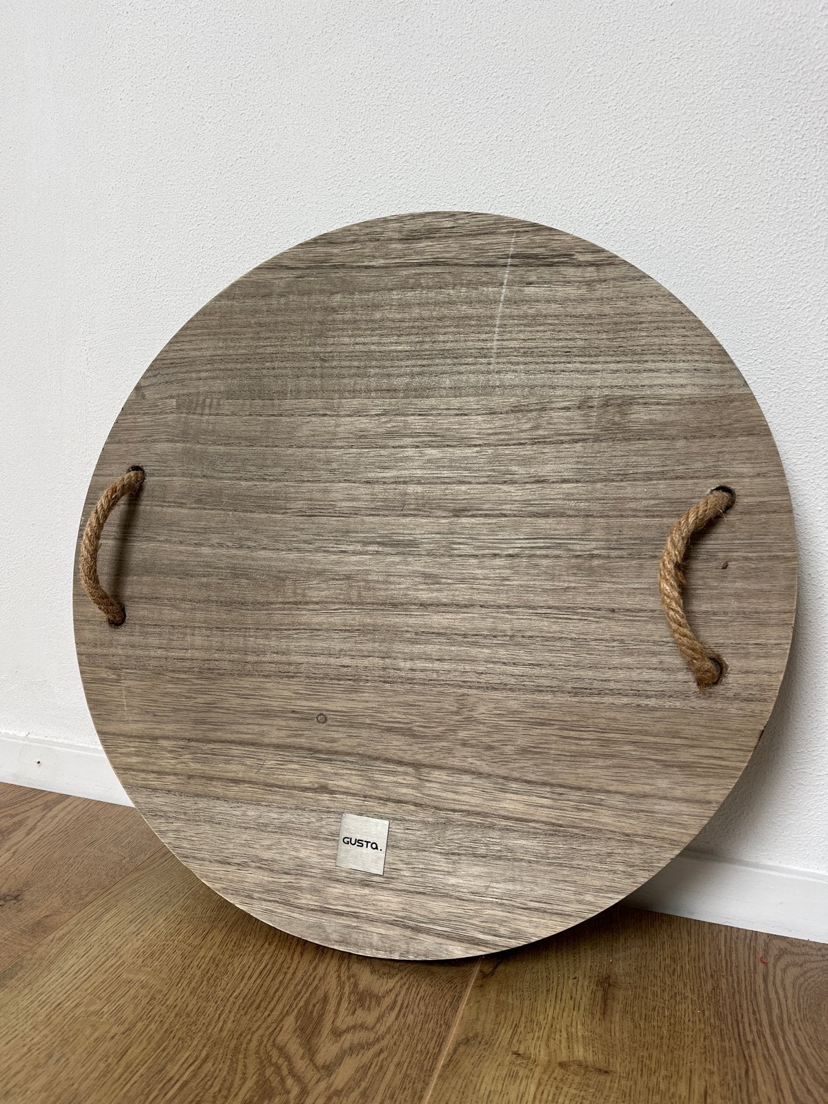 Rond houten dienblad van Gusta - Diameter 45 cm, Ophalen, Gebruikt, Rond, Dienblad