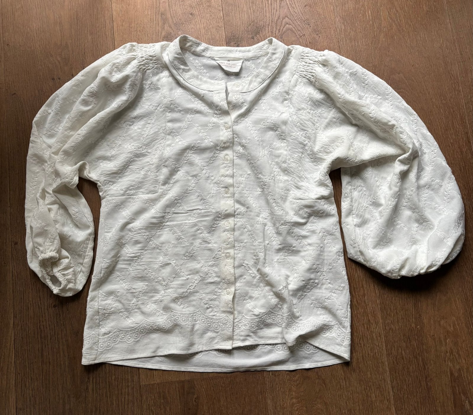 Aimee the Label blouse L off white, Verzenden, Zo goed als nieuw, Maat 42/44 (L), Wit