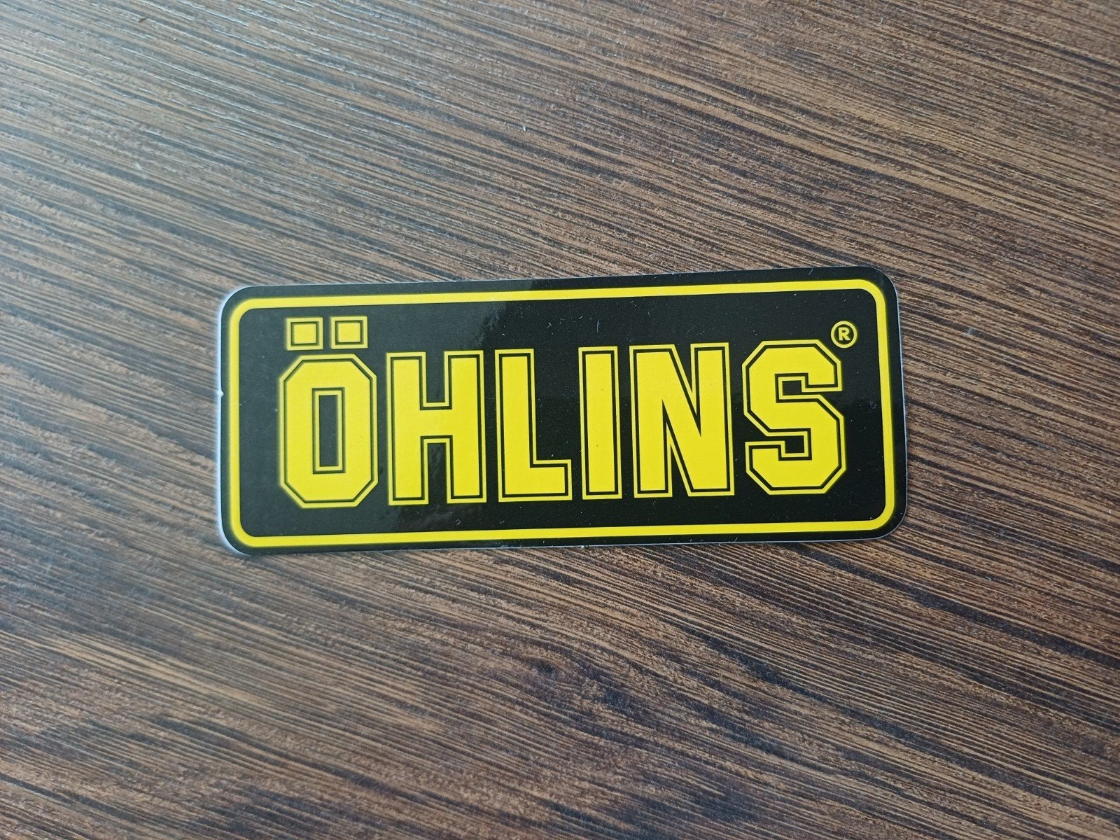 Öhlins sticker zwart/geel - Origineel logo, Ophalen of Verzenden