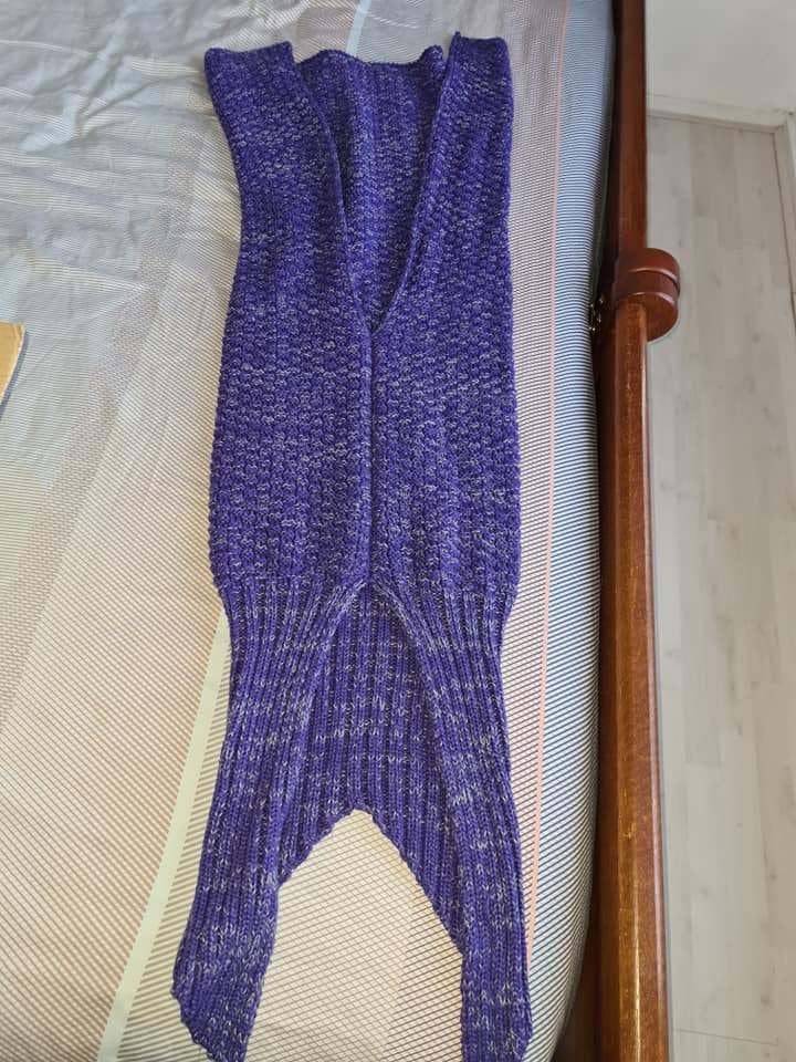Paarse zeemeermin staart   (dv9, Ophalen of Verzenden, Gebruikt, 85 tot 100 cm, Slaapzak