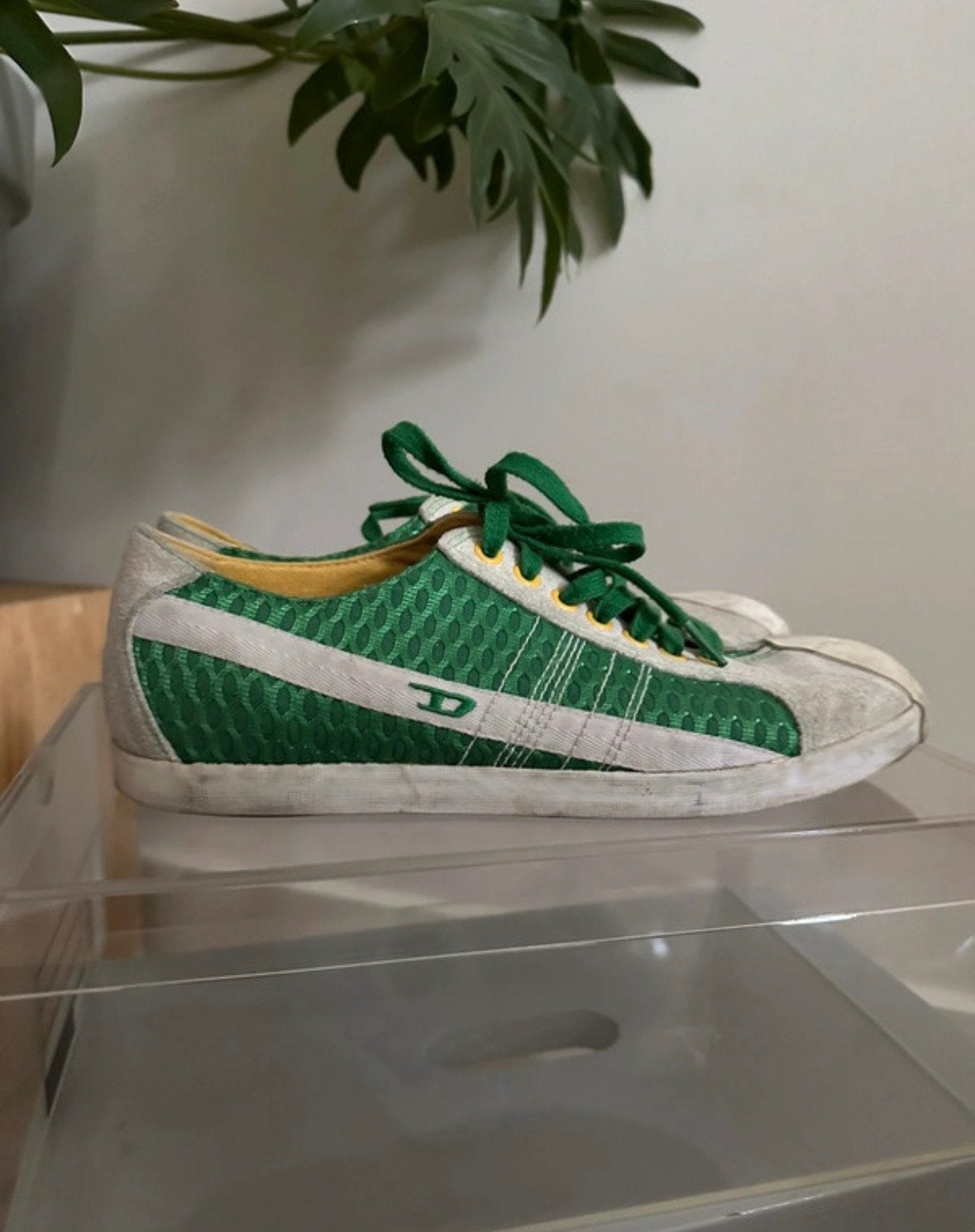 Vintage Diesel Sneakers Maat 41 - Groen/Wit, Kleding | Dames, Schoenen, Verzenden, Gedragen, Groen, Sneakers of Gympen