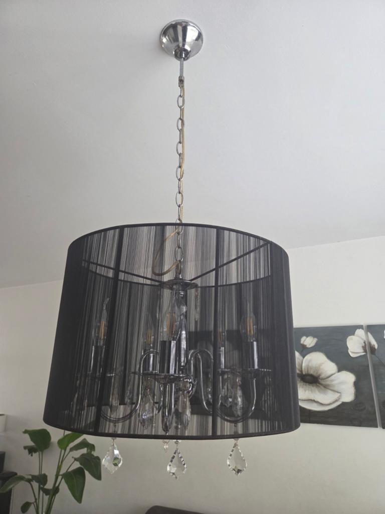 Zwarte Kroonluchters, Ophalen, Gebruikt, Modern, Klassiek, Elegant, Glas