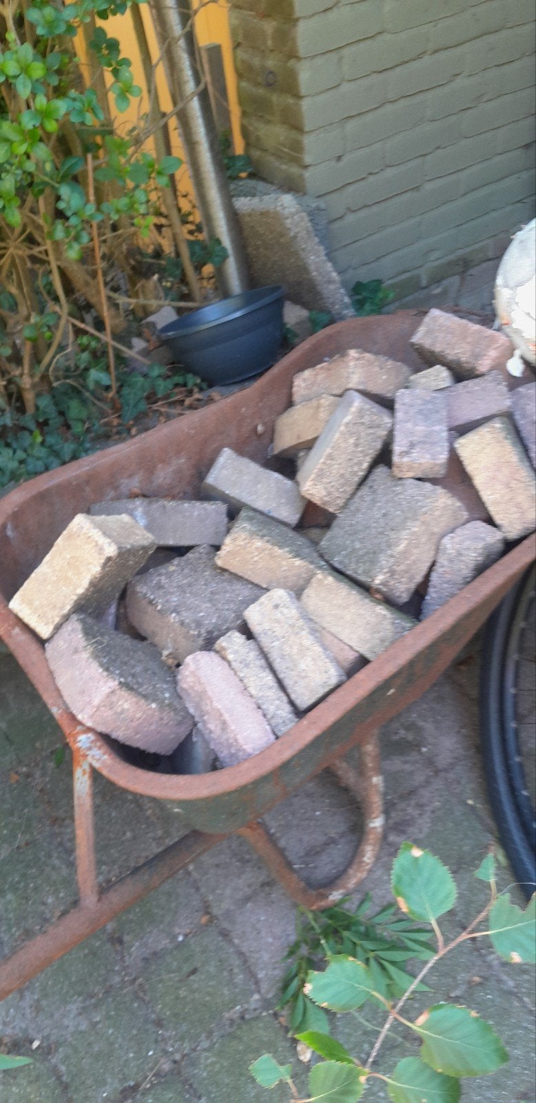 gratis tuintegels ophalen, Tuin en Terras, Ophalen, Gebruikt, Beton, Terrastegels