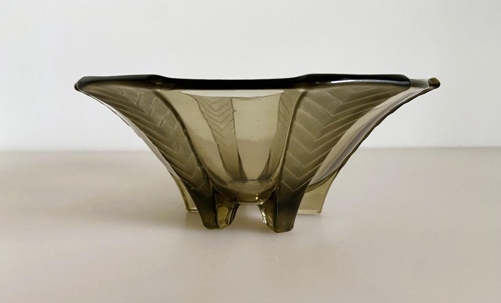Art Deco Schaaltje Walther & Söhne Athene Persglas 16,5 cm, Antiek en Kunst, Antiek | Glas en Kristal, Ophalen