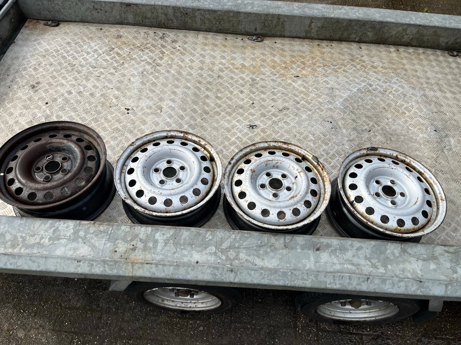 Vw t4 stalen velgen 16 inch origineel vw axg ahy, Ophalen of Verzenden, Gebruikt