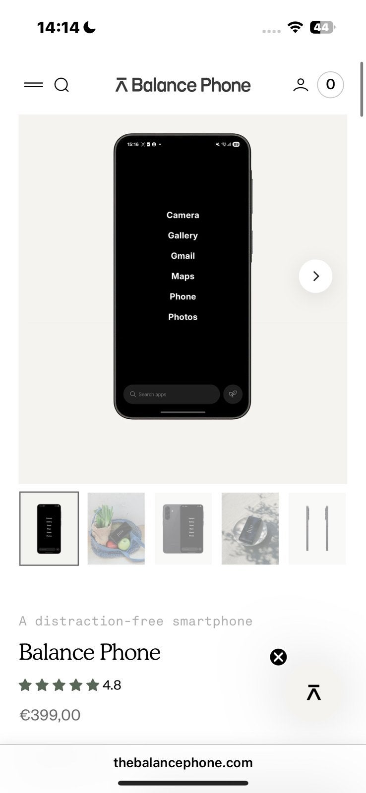 Balance Phone / Dumb phone (Samsung Galaxy A37 5G)Ongeopend, Overige modellen, Zwart, Nieuw, Ophalen of Verzenden
