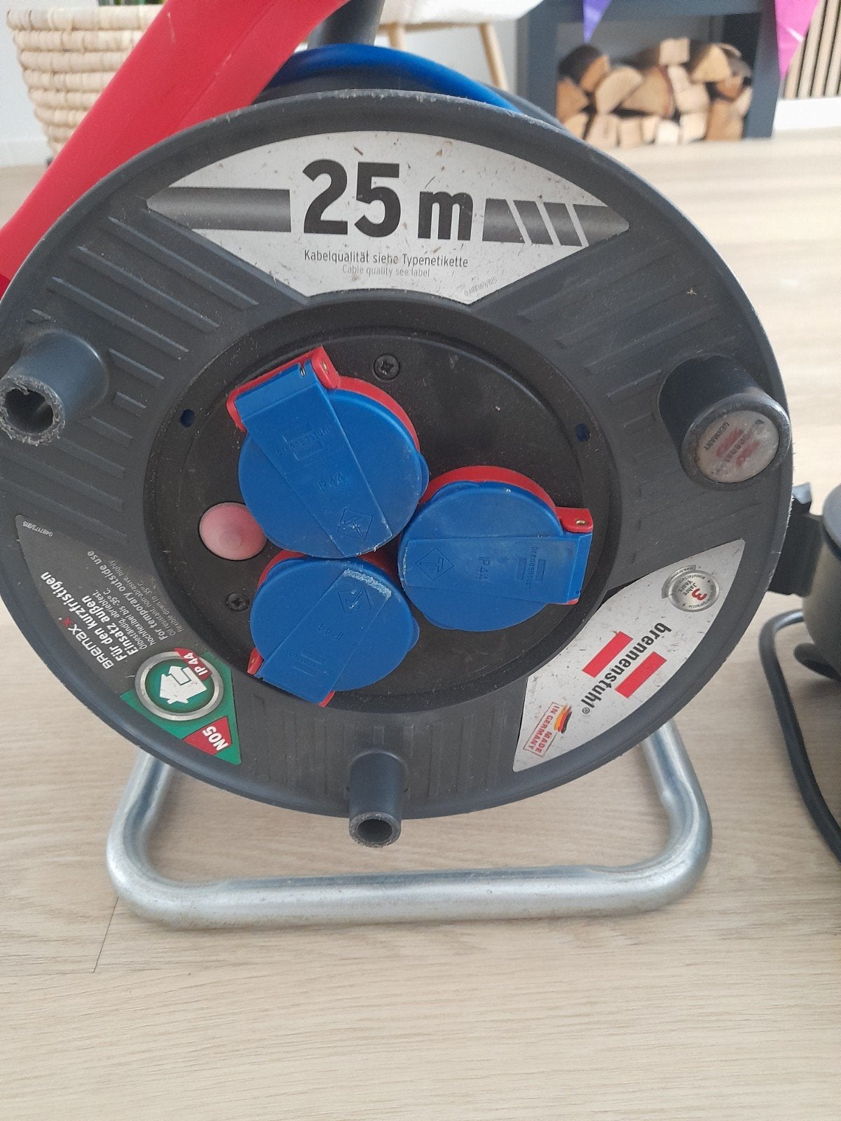 Verlengsnoer Brennenstuhl 25m en Promax 7.5m, Ophalen of Verzenden, Gebruikt, Brennenstuhl, Kabelhaspel
