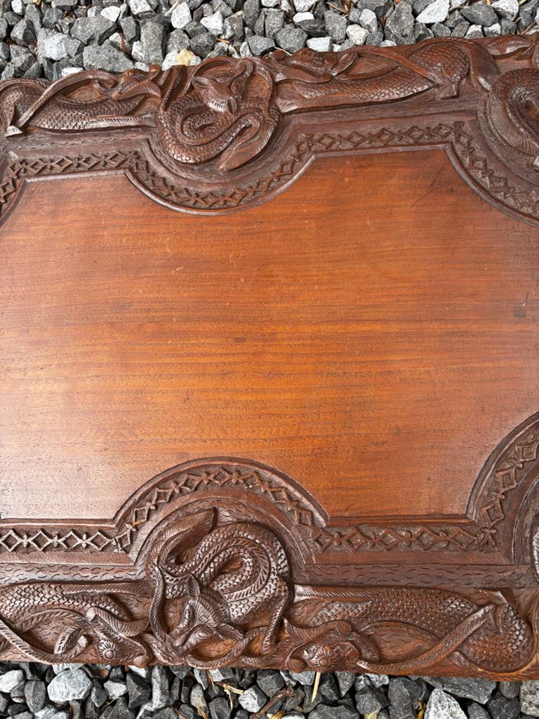 Diemblad hout met okifantwn thailanc 64x 32 cm, Antiek en Kunst, Ophalen of Verzenden