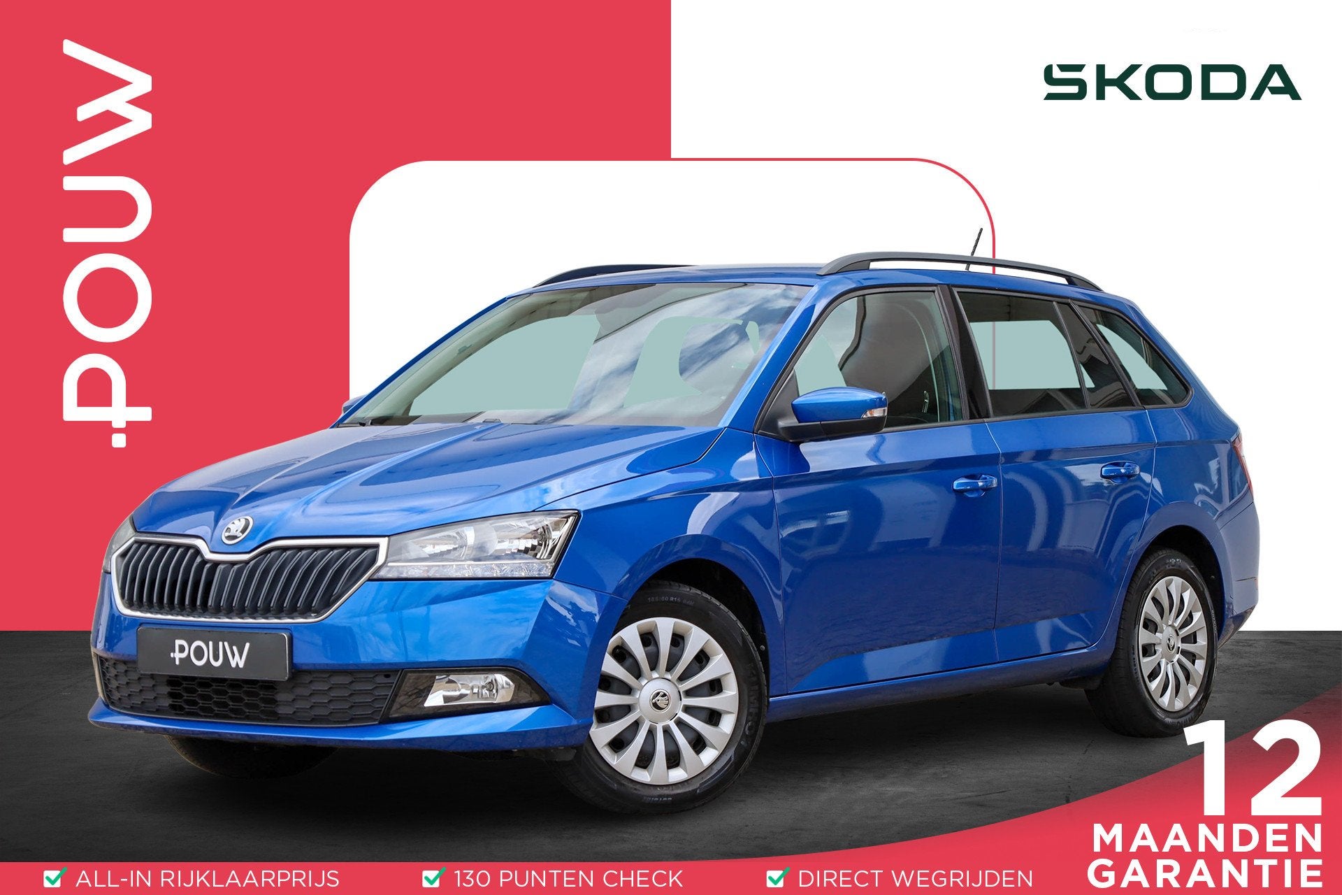Skoda Fabia Combi 1.0 TSI 95pk Ambition | Trekhaak | Parkeer, Auto's, Voorwielaandrijving, 12 maanden, Stof, Gebruikt