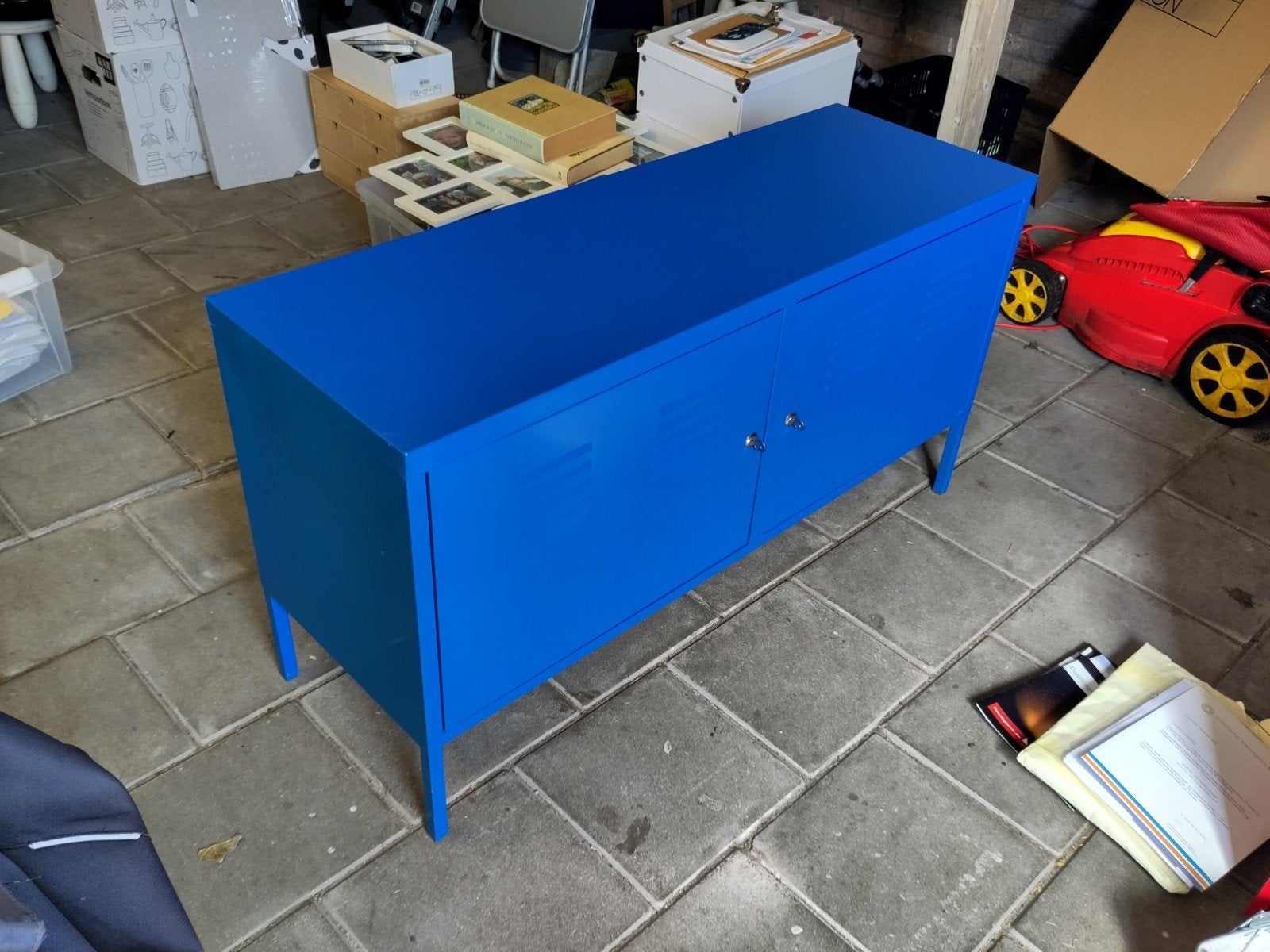 Nette blauwe lockerkast van Ikea, Ophalen, Zo goed als nieuw