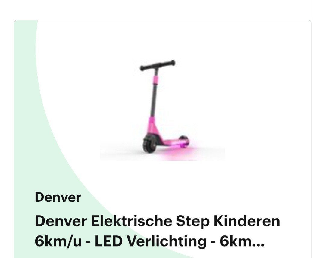 Denver SCK-5400 Elektrische Step Kinderen - Roze/Zwart, Ophalen of Verzenden, Zo goed als nieuw, Elektrische step (E-scooter)