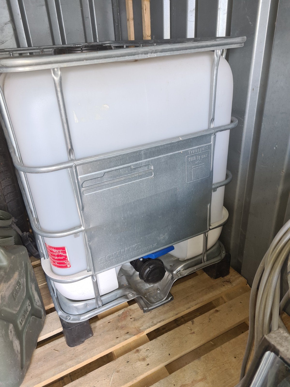 Nieuwe IBC container 600 liter, Ophalen
