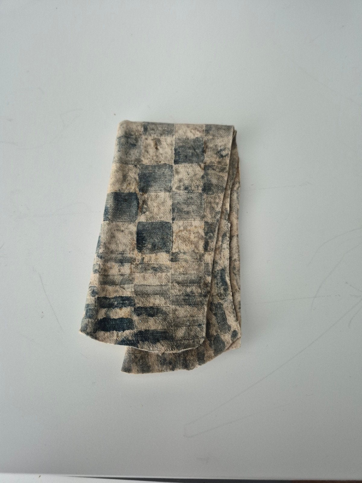 Vintage designer sjaal Edith Mader - Uniek patroon, Maat 46/48 (XL) of groter, Ophalen of Verzenden, Sjaal, Gedragen
