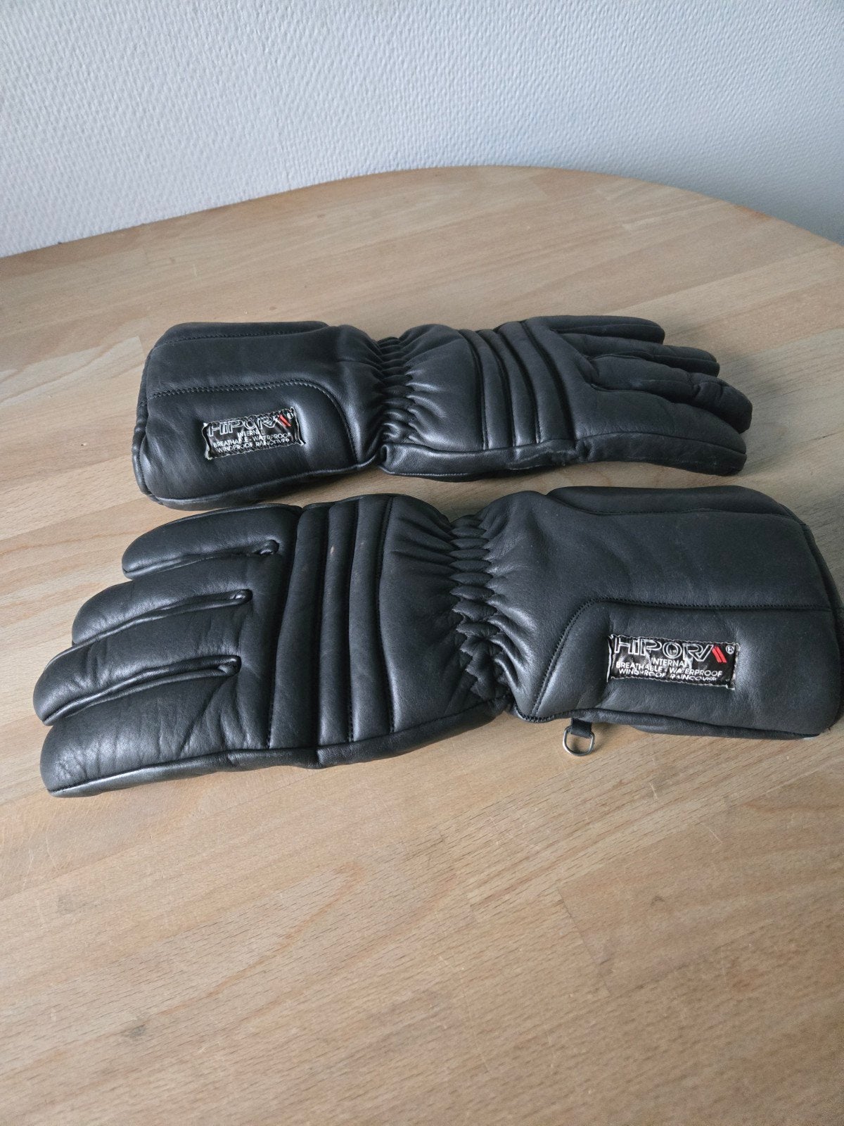 Zwarte leren motorhandschoenen - HIPO RA - Z.G.A.N., Dames, Ophalen of Verzenden, Hipora, Handschoenen