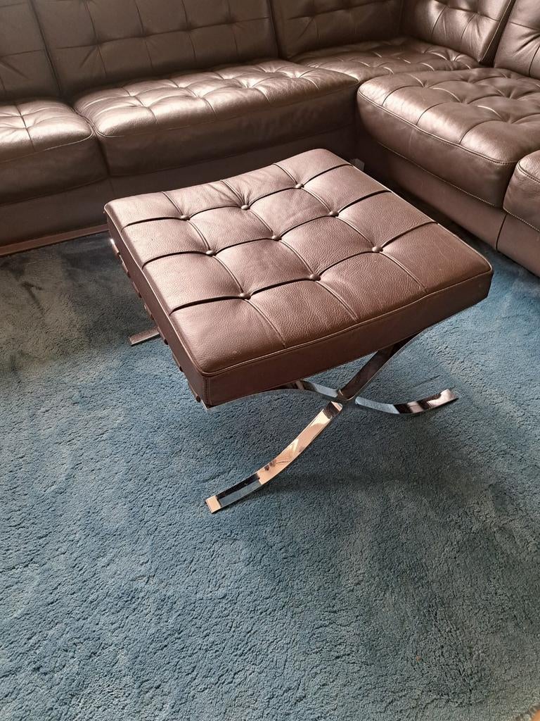 Barcelona hocker bruin, Ophalen, Vierkant