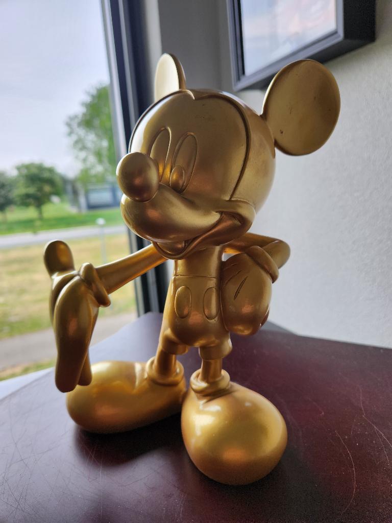 Walt Disney Mickey Mouse Classic Goud versie Beeld Gemerkt, Ophalen, Mickey Mouse, Gebruikt, Beeldje of Figuurtje