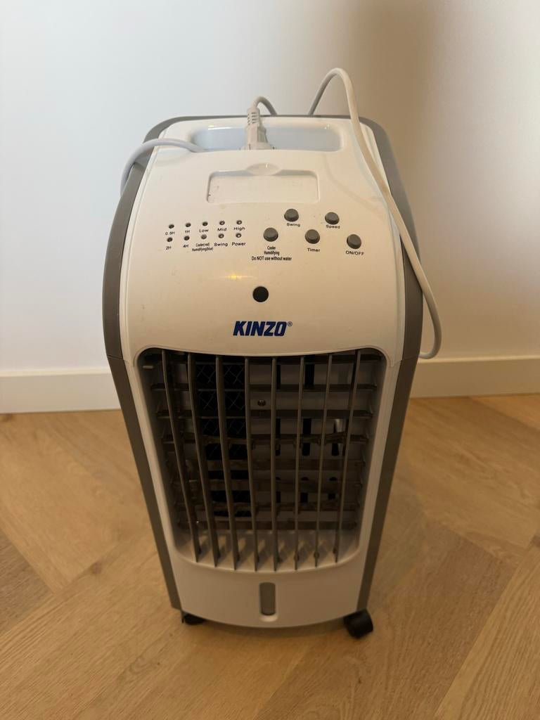 Kinzo Aircooler - Mobiele Airco met Koel- en Ventilatorfunct, Witgoed en Apparatuur, Gebruikt, Minder dan 60 m³, Timer, 3 snelheden of meer