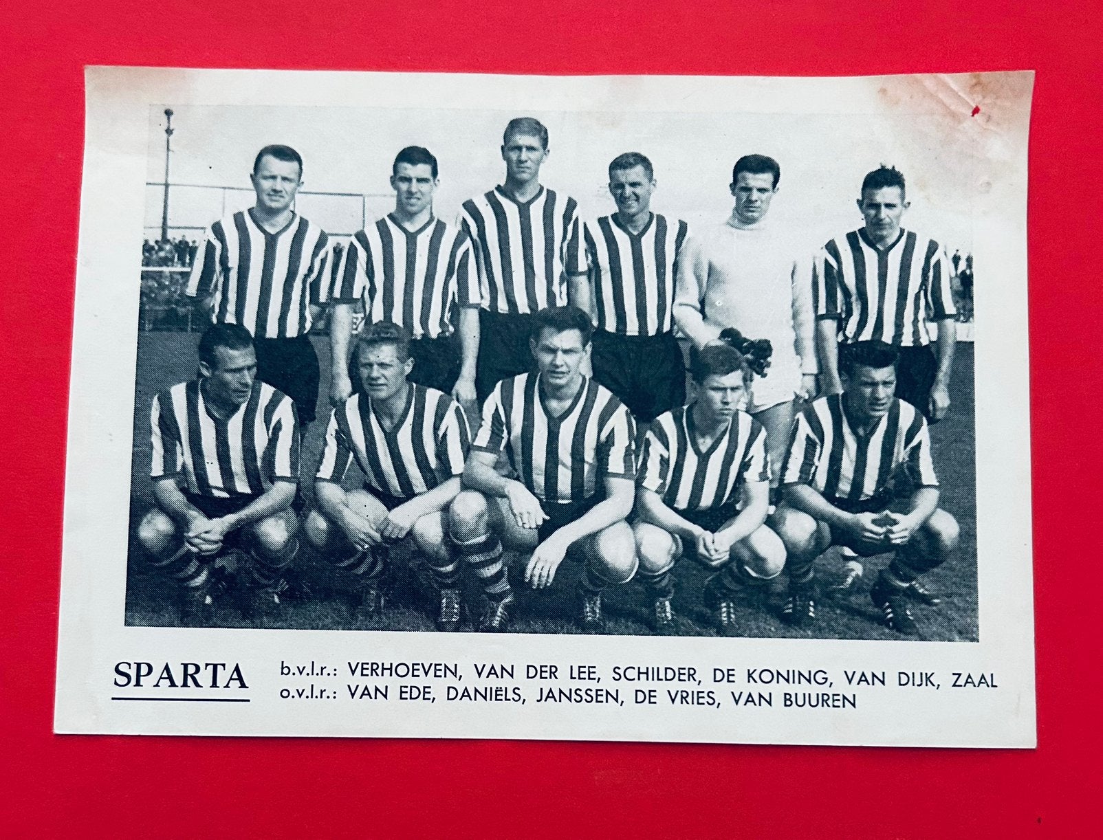 Sparta - MONTY - Elftalplaat - 1960, Verzamelen, Ophalen of Verzenden, Gebruikt, Sparta, Spelerskaart