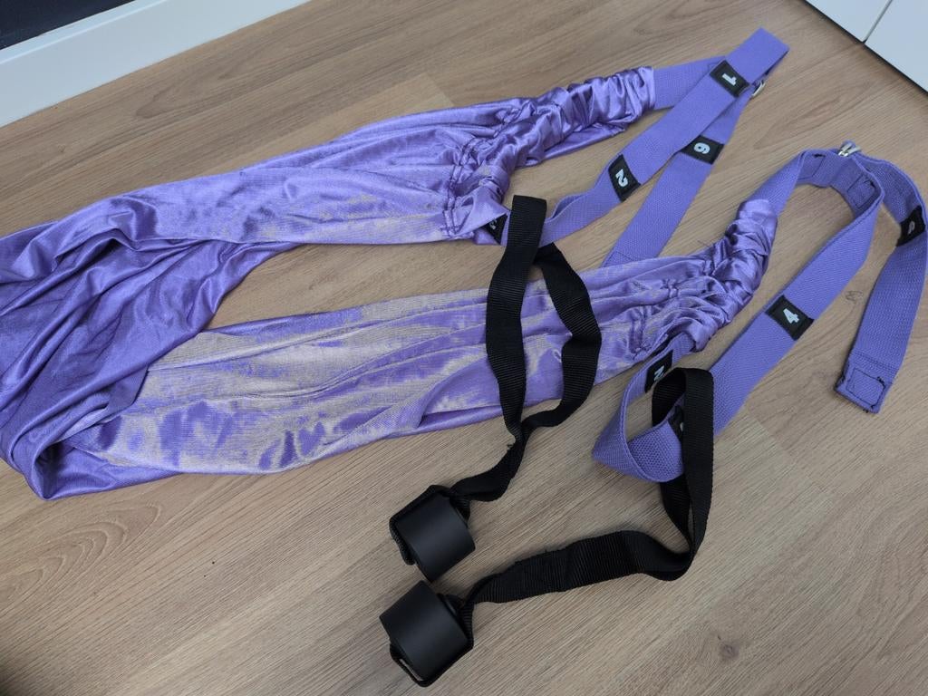 Paarse Aerial Yoga Strap / Yoga Hangmat, Ophalen of Verzenden, Zo goed als nieuw, Yoga-accessoire