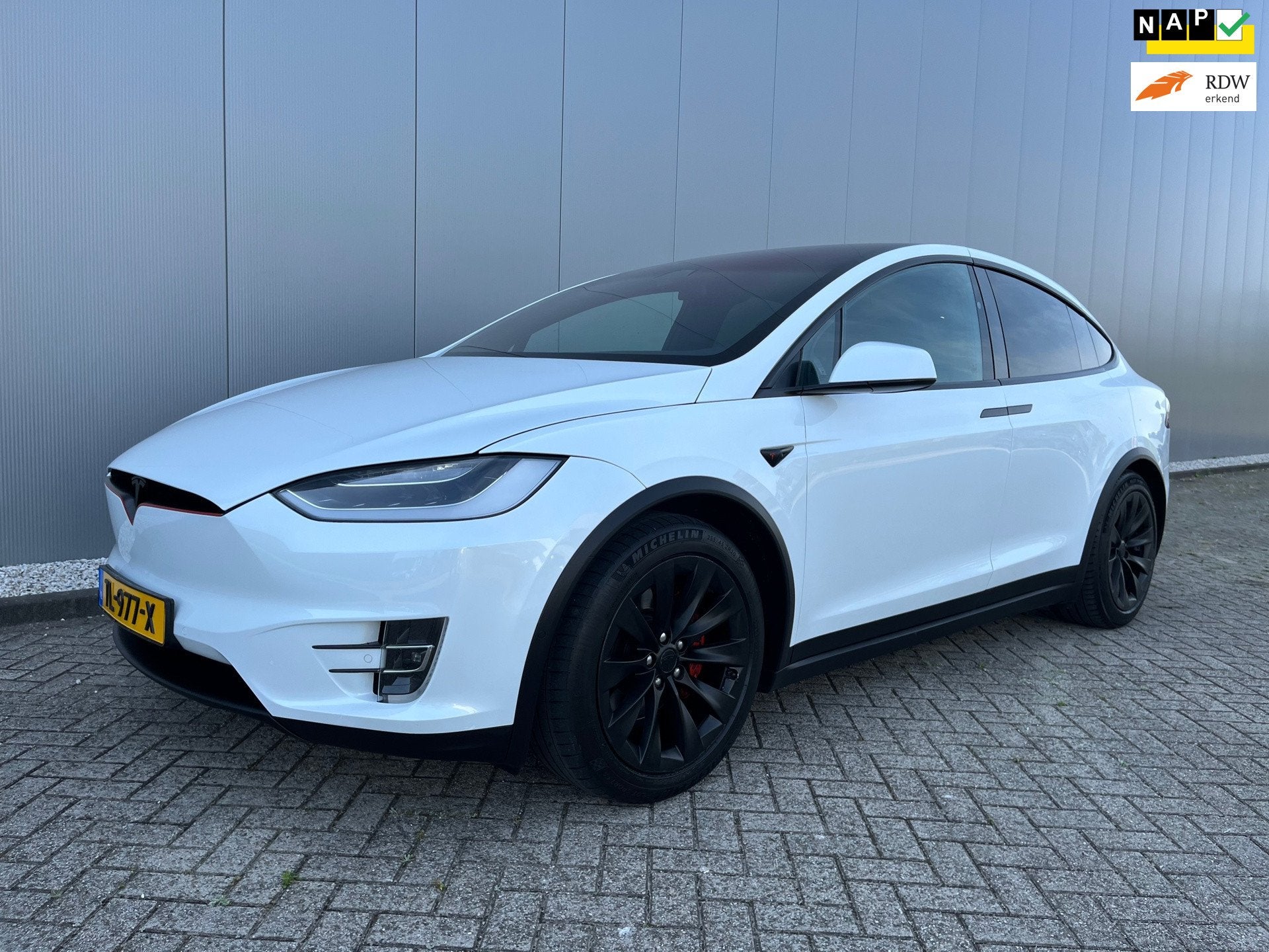 Tesla Model X 75D 7p AWD/ SOH 87%, Auto's, Automaat, Model X, Gebruikt, Zwart
