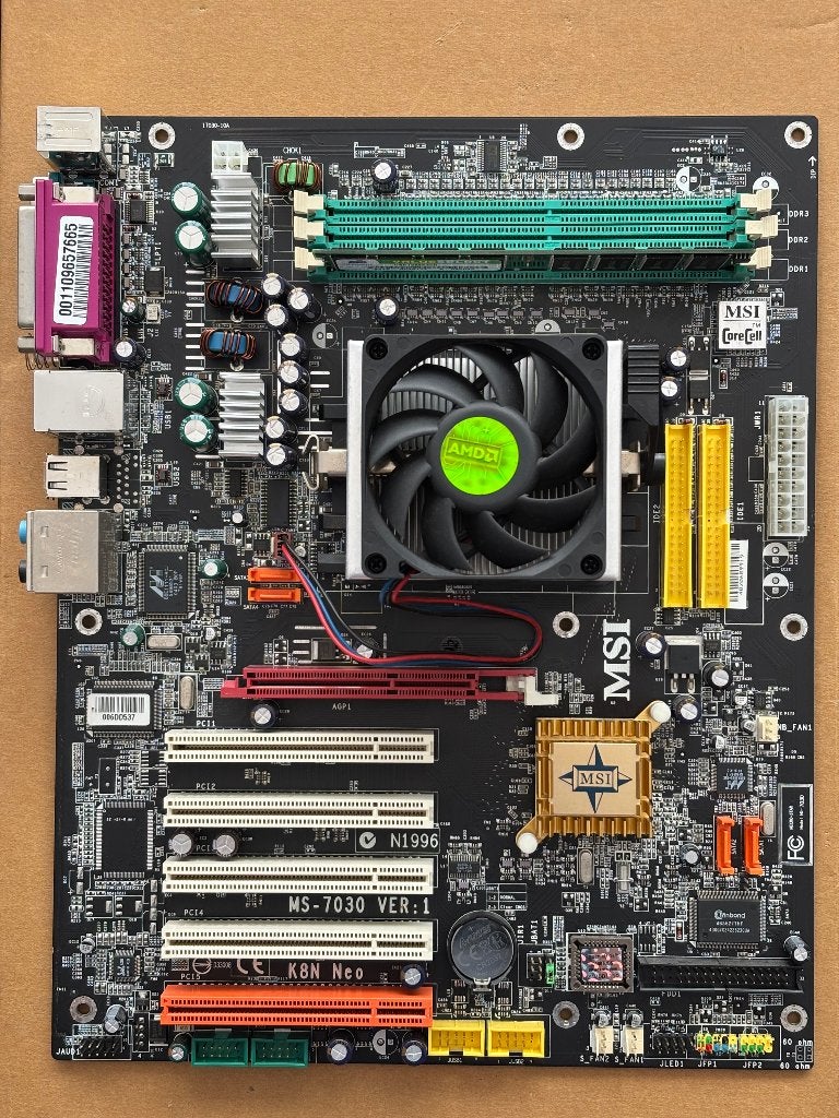 MSI K8N Neo Platinum + AMD Athlon 64 3000+ (s754) BOX, Ophalen of Verzenden, ATX, Socket 754, AMD