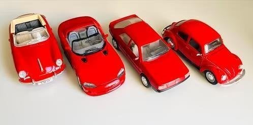 10 rode model auto’s schaal 1:24, Hobby en Vrije tijd, Ophalen of Verzenden, Zo goed als nieuw, Auto, Overige merken