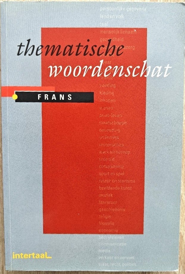 THEMATISCHE WOORDENSCHAT FRANS, INTERTAAL., Ophalen of Verzenden, Nieuw