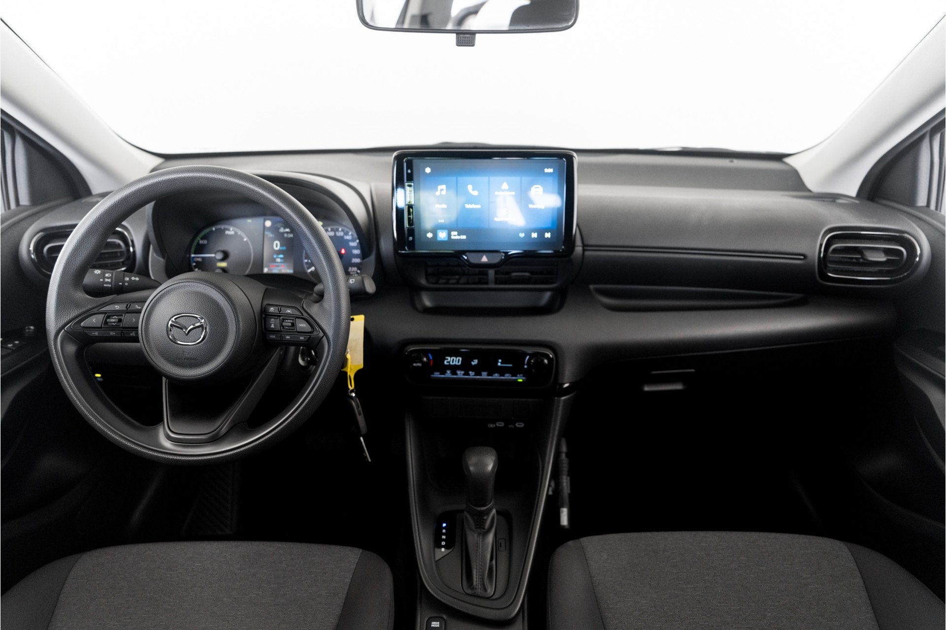 Mazda 2 Hybrid 1.5 Prime-line Automaat | Camera | CarPlay |, Auto's, Gebruikt, Wit, Hybride Elektrisch/Benzine, 3 cilinders