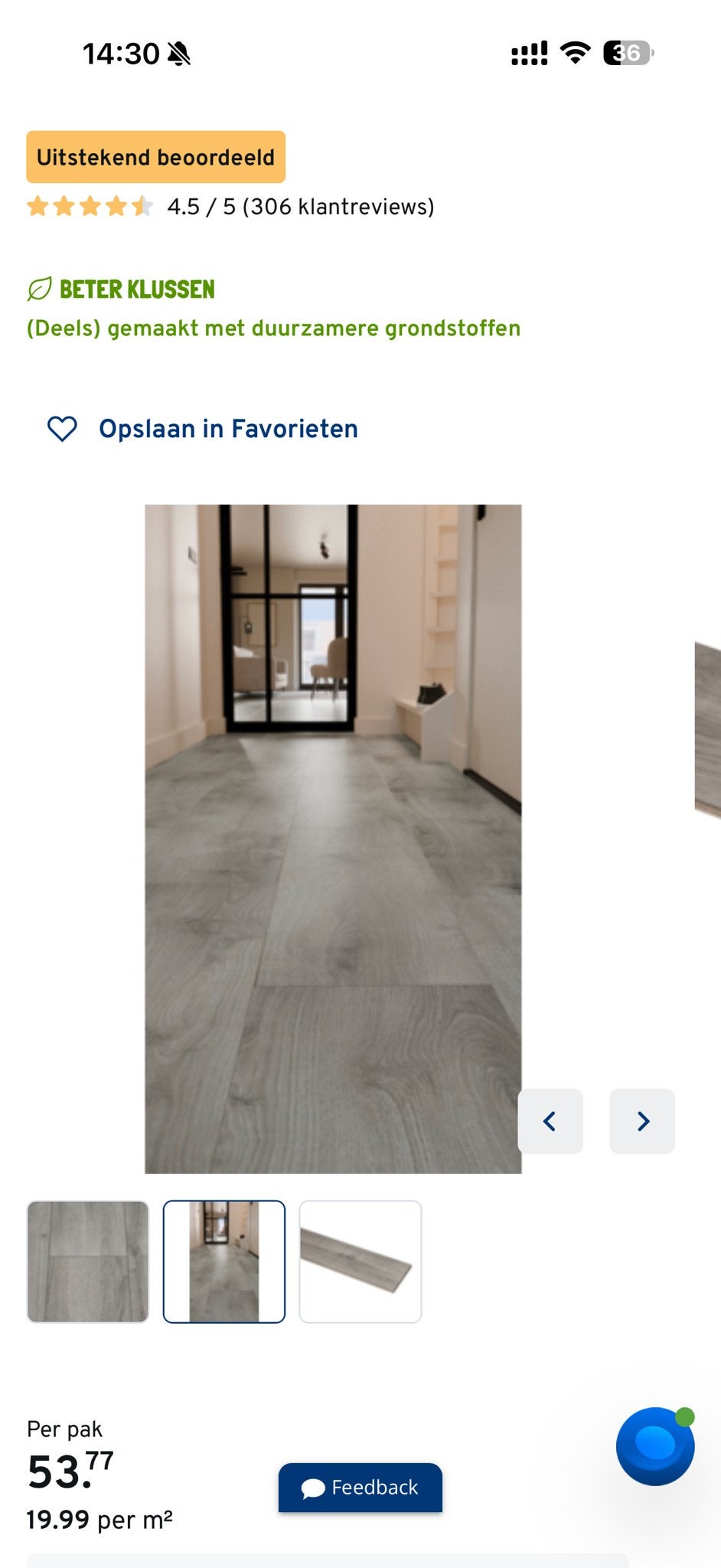 Gamma XXL Laminaat - Nieuw in doos!, 30 cm of meer, Nieuw, Ophalen of Verzenden, Minder dan 5 m²