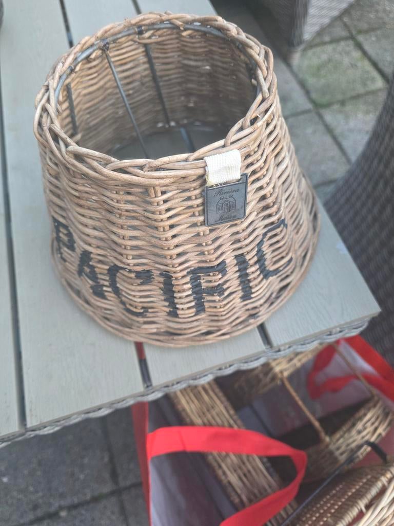 Riviera Maison rotan lampenkap klein, Ophalen, Landelijk, Bohemian, Rond, Zo goed als nieuw