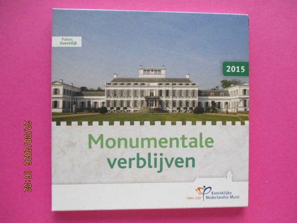 Monumentale verblijven 2015 - Koninklijke Nederlandse Munt, Postzegels en Munten, Ophalen of Verzenden, Koningin Beatrix, Overige waardes