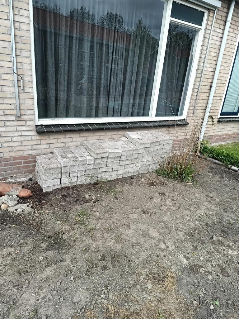 Gratis stenen, Tuin en Terras, Ophalen, Gebruikt, Beton, Klinkers