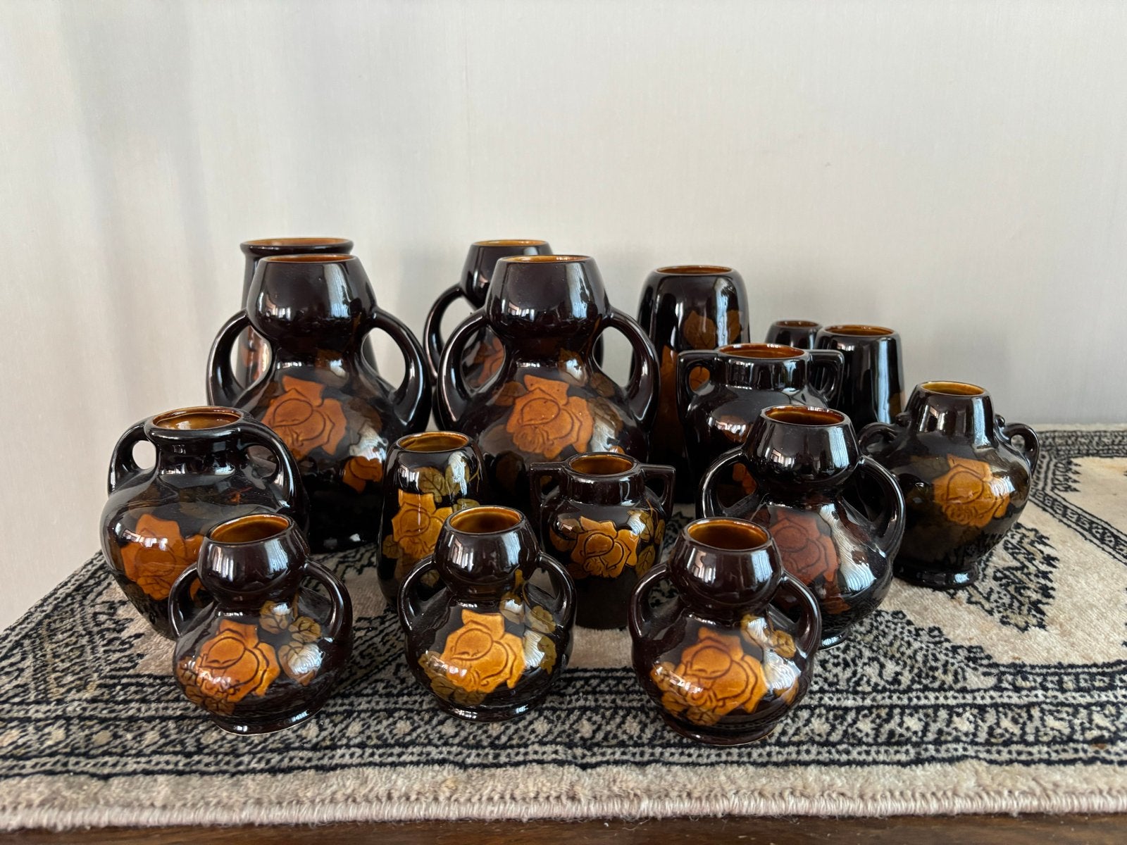 Grote collectie vintage keramieken vazen - jaren 60/70, Ophalen of Verzenden