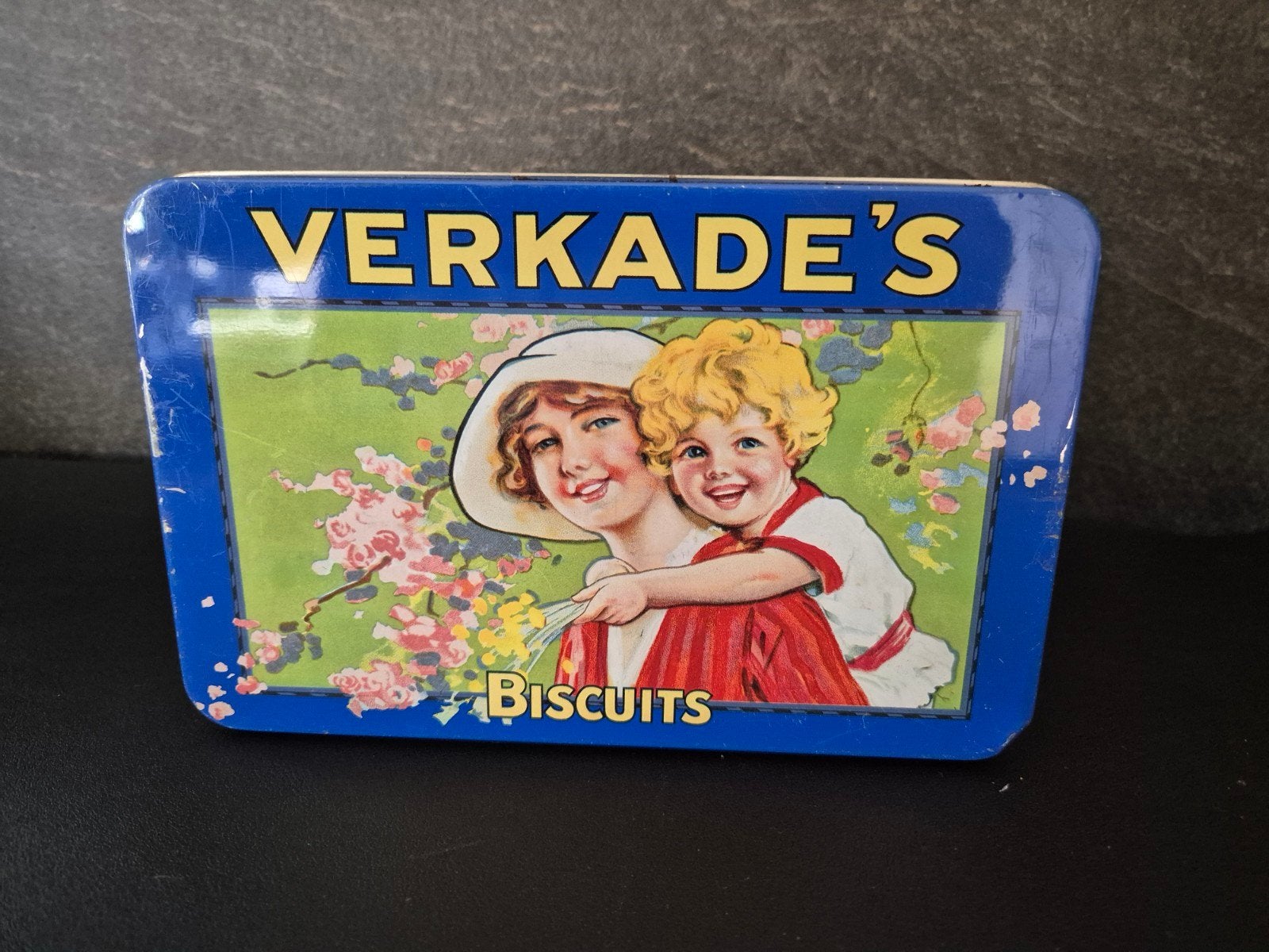 Verkade's biscuit blik, Verzamelen, Blikken, Ophalen of Verzenden, Gebruikt, Koek(jes), Verkade