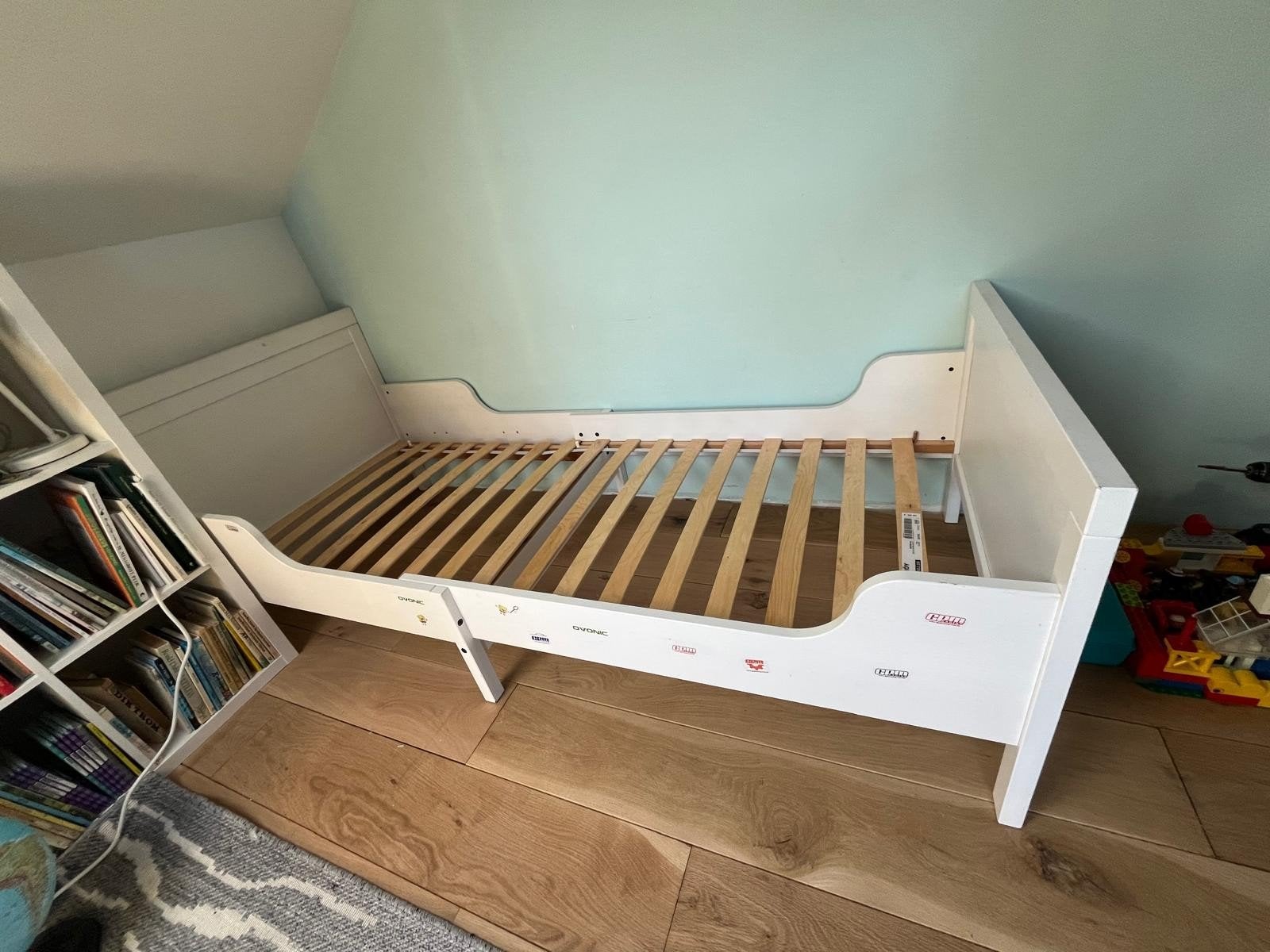 meegroeibed kinderbed ikea sundvik, Ophalen, 180 cm of meer, 70 tot 85 cm, Lattenbodem