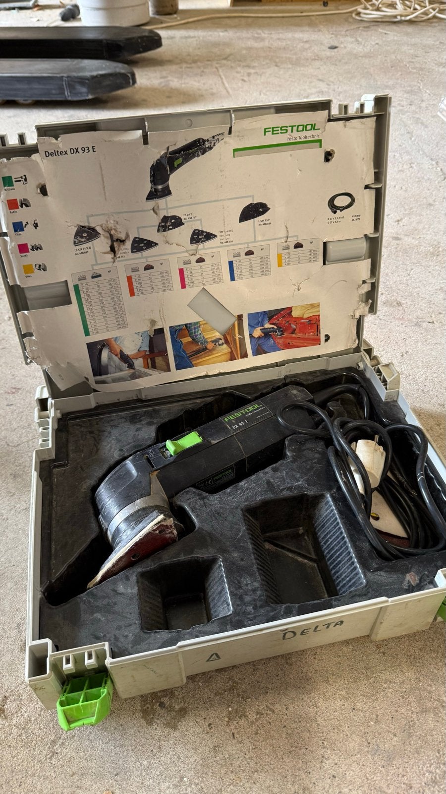 Festool Deltex DX 93 E Deltaschuurmachine, Doe-het-zelf en Verbouw, Gereedschap | Schuurmachines, Ophalen, Gebruikt, Minder dan 600 watt