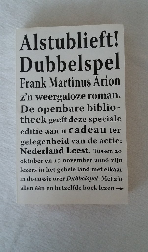 Frank Martinus Arion - alstublieft! Dubbelspel paperback, Ophalen of Verzenden, Gelezen
