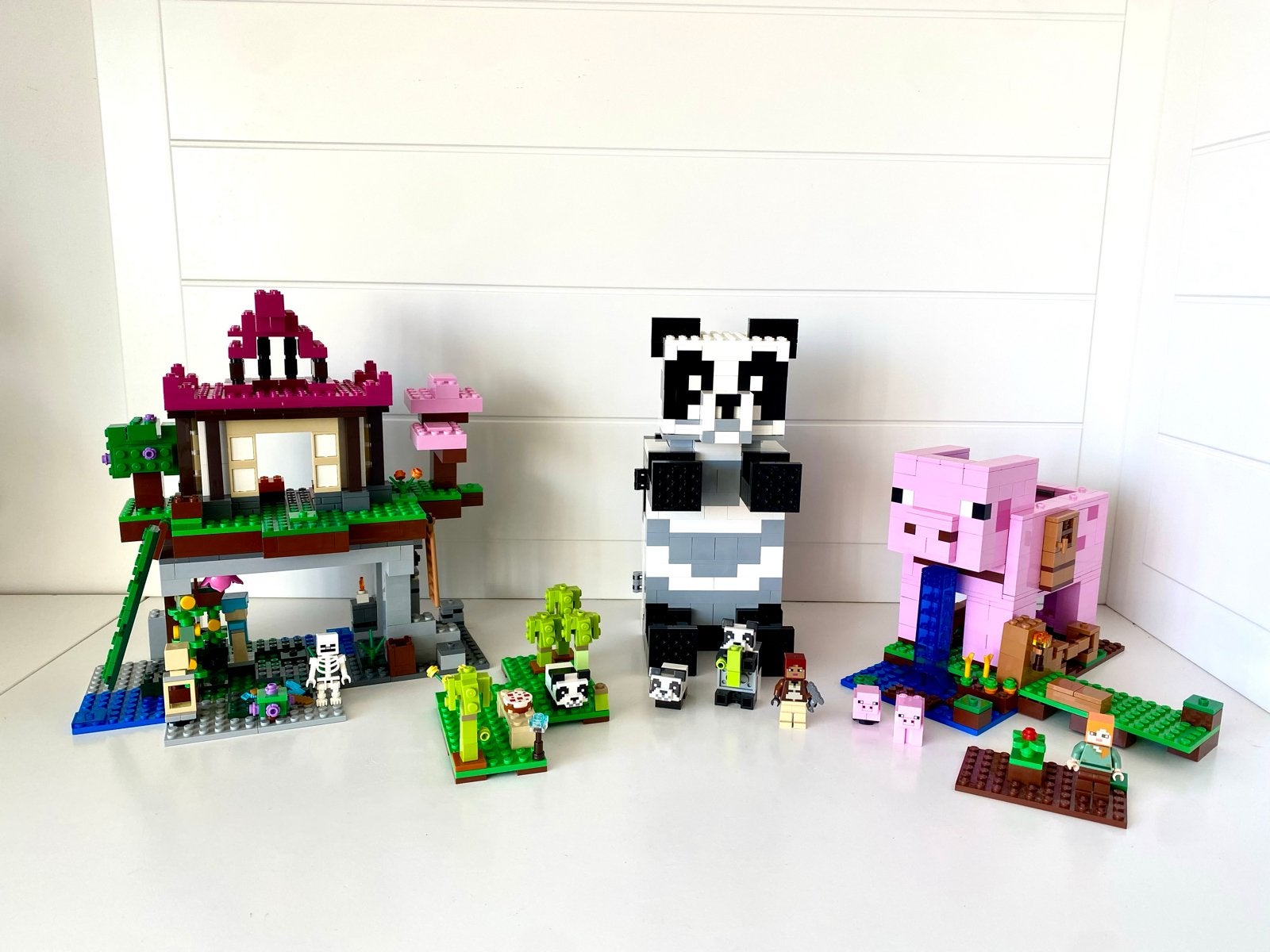 LEGO Minecraft sets: De Panda Opvang, Het Varkenshuis, Ophalen of Verzenden, Zo goed als nieuw, Overige merken