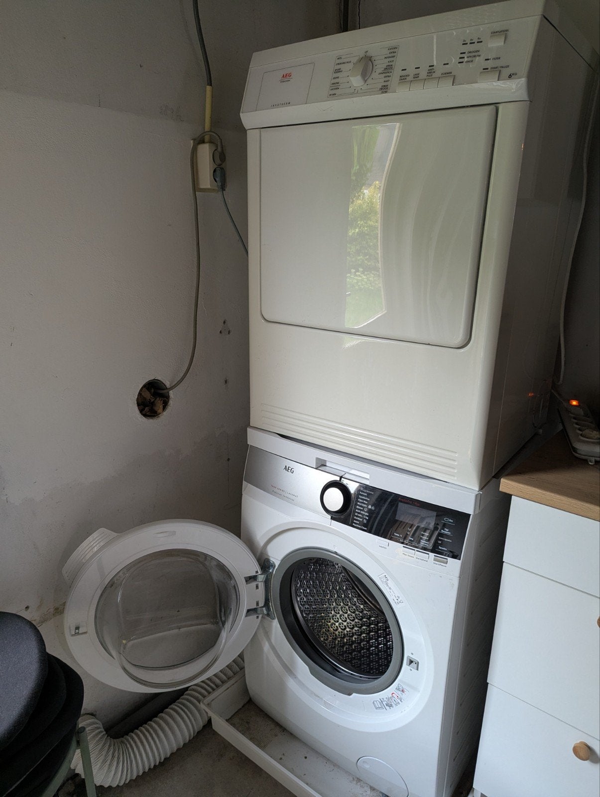 AEG Lavamat 7000 wasmachine & Lavatherm droger, Witgoed en Apparatuur, Wasmachines, Ophalen, Gebruikt, 8 tot 10 kg, Handwasprogramma