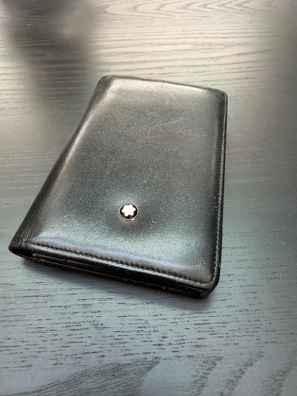 Montblanc Zwarte Leren visitekaartjeshouder - Gebruikt, Sieraden, Tassen en Uiterlijk, Portemonnees, Overige merken, Gebruikt
