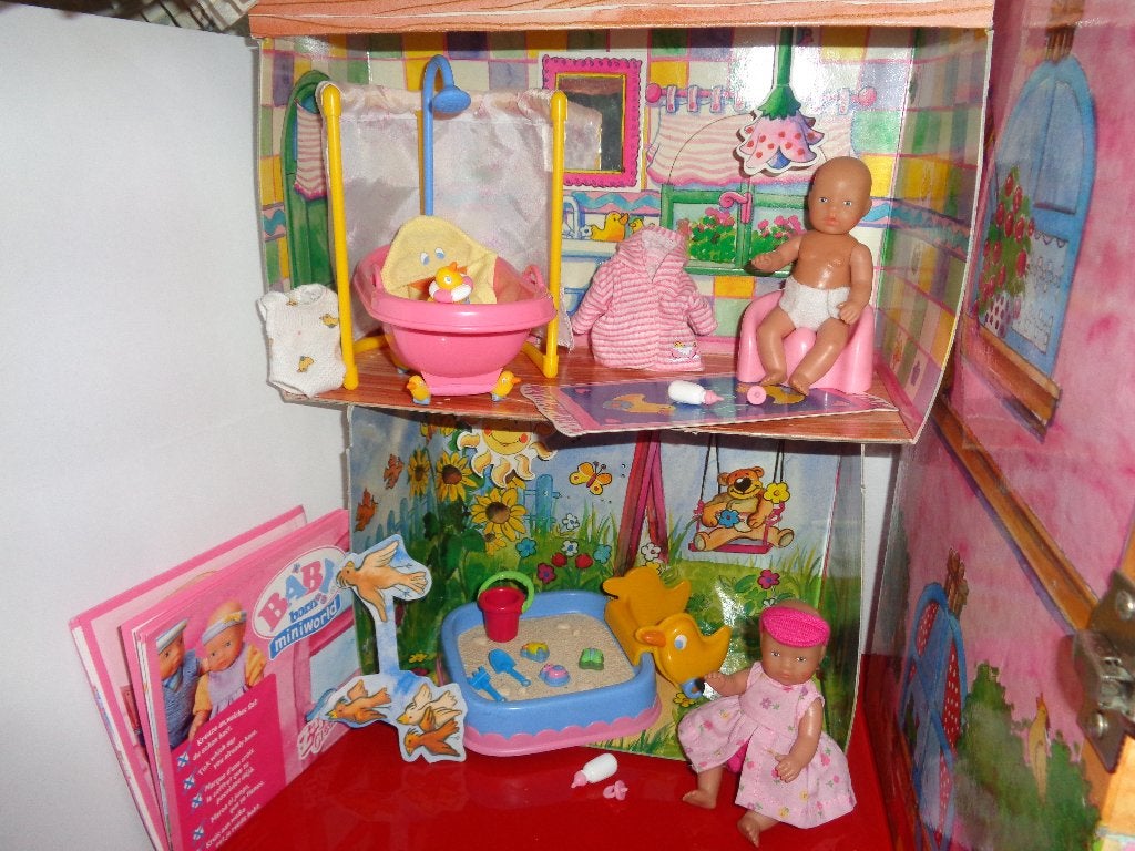 Baby Born Mini World: 2 mooie complete speelsets,  met popje, Kinderen en Baby's, Ophalen of Verzenden, Zo goed als nieuw, Overige typen
