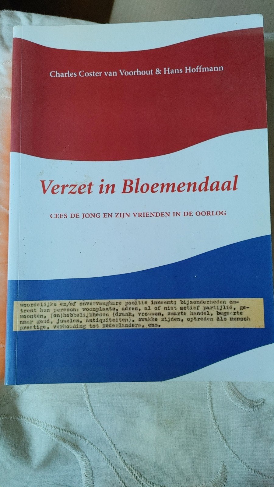 Verzet in Bloemendaal - Cees de Jong en vrienden, Ophalen of Verzenden, 20e eeuw of later, Gelezen, Charles Coster van Voorhout & Hans Hoffmann