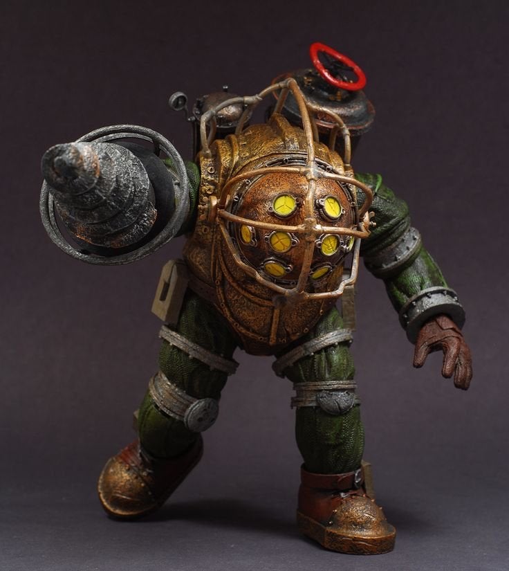 Bioshock Big Daddy NECA Randy Falk Actiefiguur, Ophalen of Verzenden, Zo goed als nieuw
