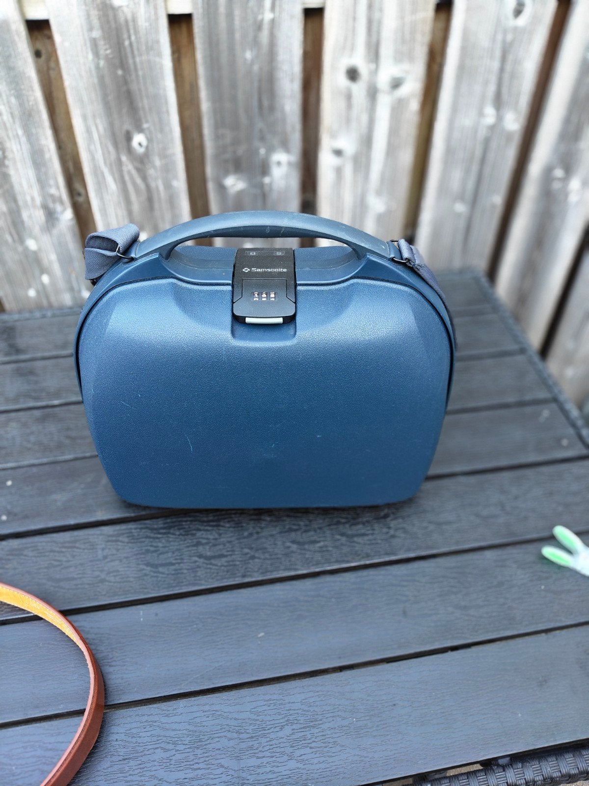 Samsonite Hardcase Beautycase - Blauw met slot en spiegel, Sieraden, Tassen en Uiterlijk, Beautycases, Gebruikt, Blauw, Met slot