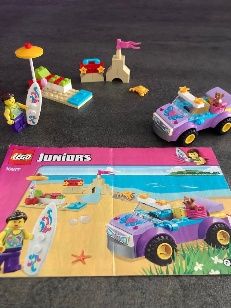 LEGO Juniors 10677 Strandtochtje - Complete set met boekje, Ophalen of Verzenden, Gebruikt, Complete set, Lego